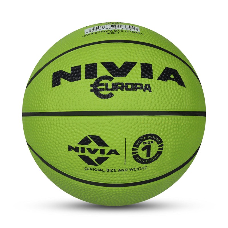 Nivia Europa Basketball Size 1 - Green Nivia Europa Basketball Size 1 - Green