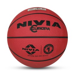 Nivia Europa Basketball Size 1 - Red