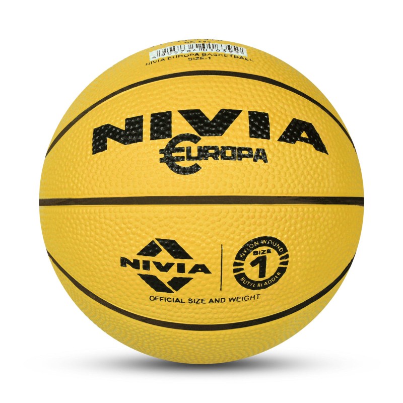 Nivia Europa Basketball Size 1 - Yellow