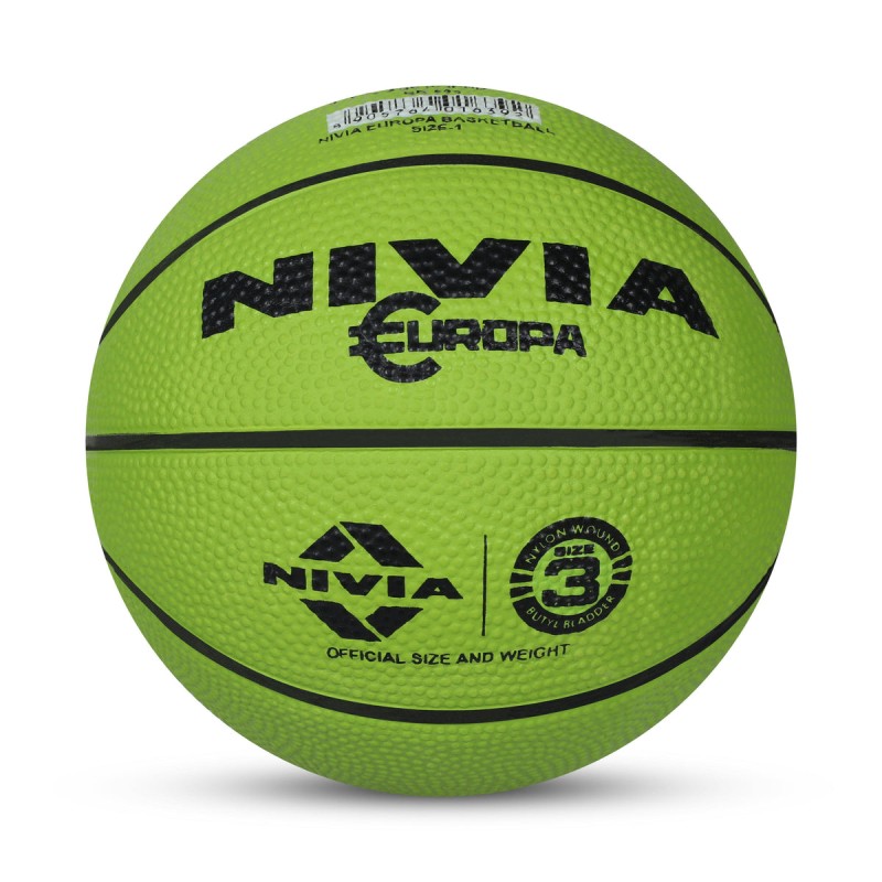 Nivia Europe 8-Panel Basketball - Size 3 - Green