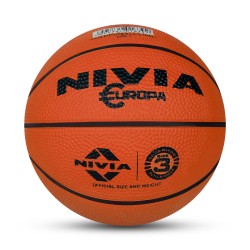 Nivia Europe 8-Panel Basketball - Size 3 - Orange
