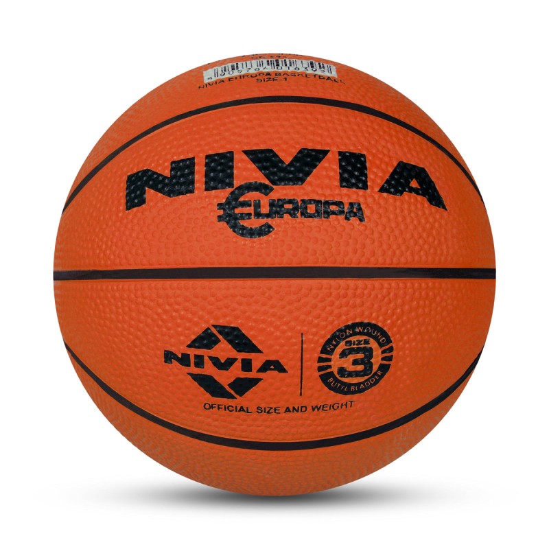 Nivia Europe 8-Panel Basketball - Size 3 - Orange Nivia Europe 8-Panel Basketball - Size 3 - Orange
