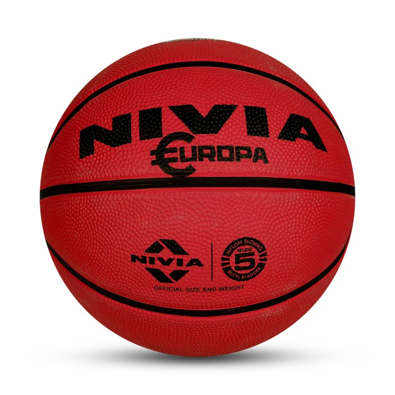 Nivia Europa Basketball Size - Red