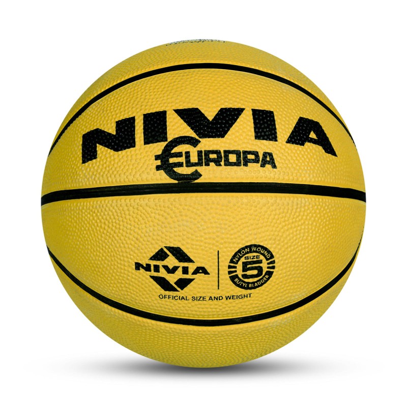 Nivia Europa Basketball Size - Yellow Nivia Europa Basketball Size - Yellow
