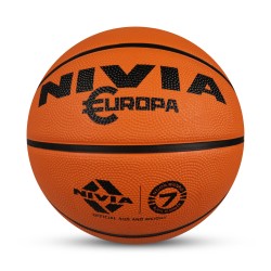 Nivia Europa All-Surface 8-Panel Beginner Basketball - Orange