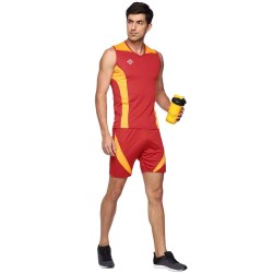 Nivia Flash Volleyball Jersey Set - Red/Golden Yellow