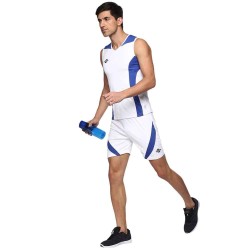 Nivia Flash Volleyball Jersey Set - White/Royal Blue