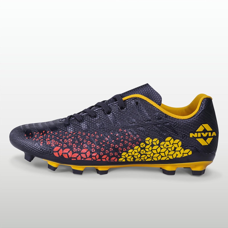 Nivia Ignite Football Studs - Black / Golden Yellow Nivia Ignite Football Studs - Black / Golden Yellow