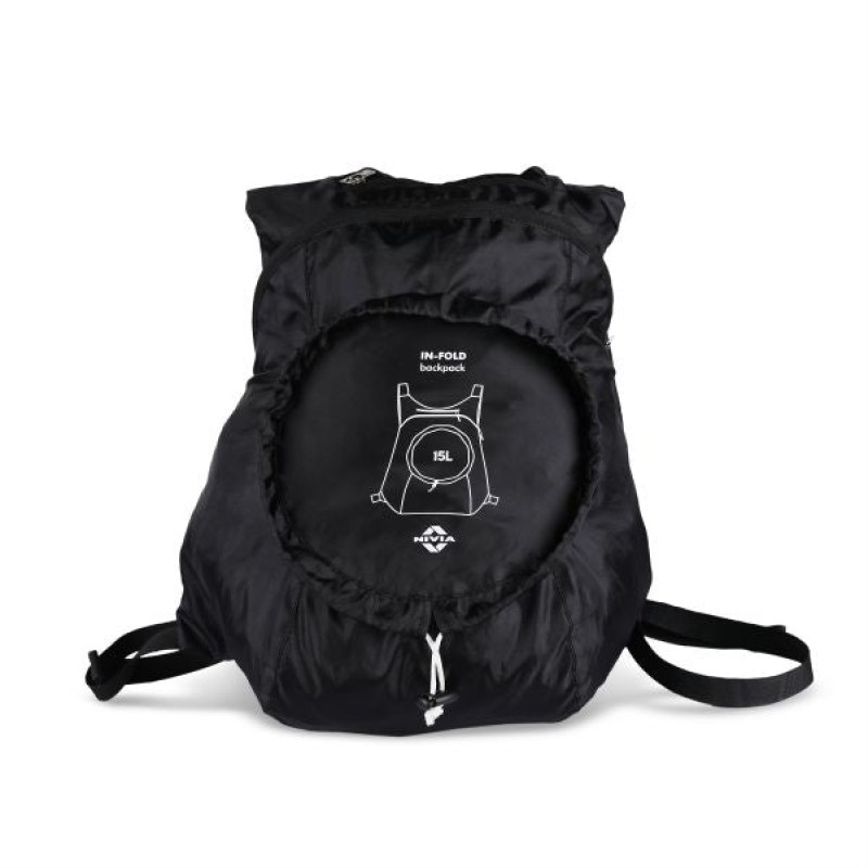 Nivia In-Fold Backpack - Black Nivia In-Fold Backpack - Black