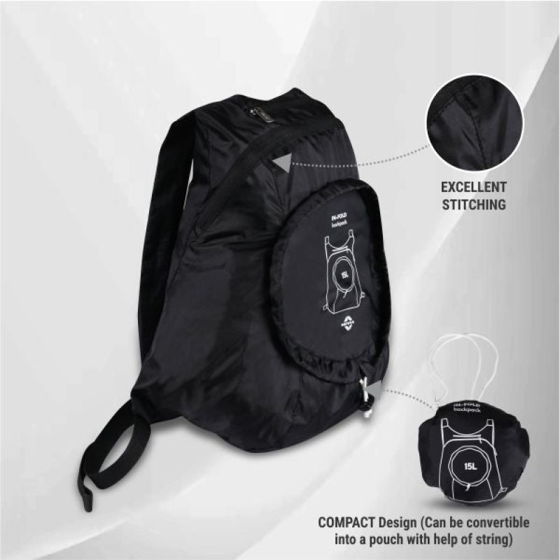 Nivia In-Fold Backpack - Black Nivia In-Fold Backpack - Black