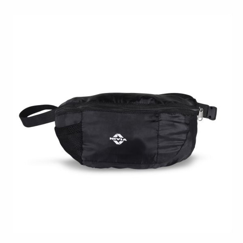 Nivia In-Fold Waist Running Bag - Black Nivia In-Fold Waist Running Bag - Black
