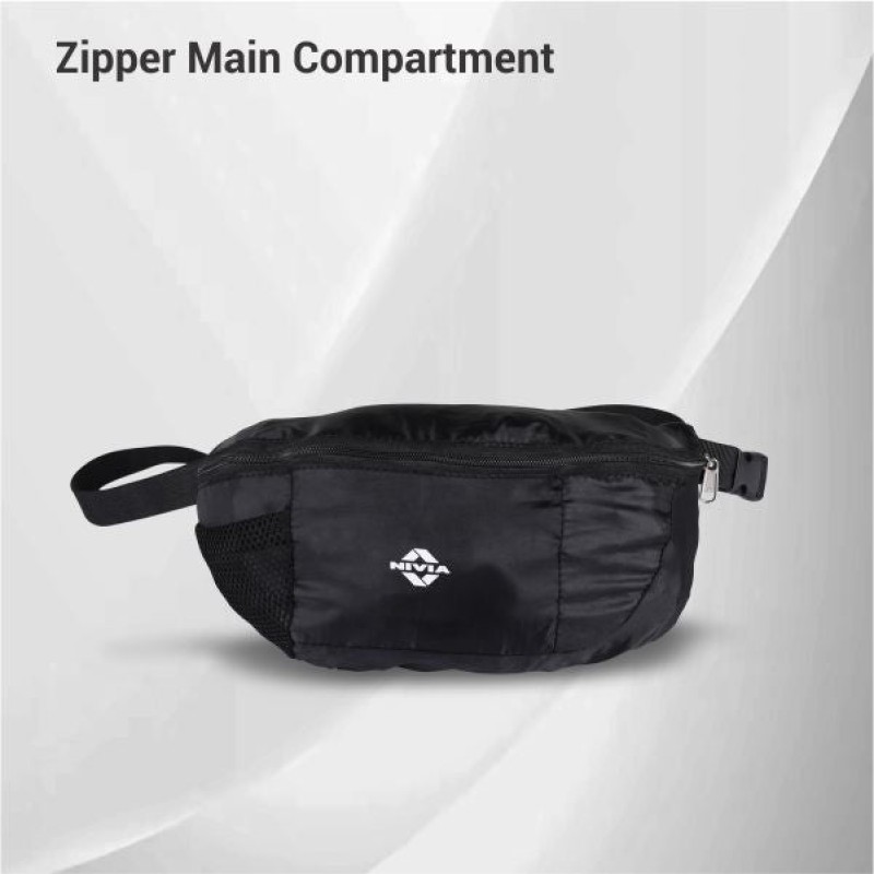 Nivia In-Fold Waist Running Bag - Black Nivia In-Fold Waist Running Bag - Black