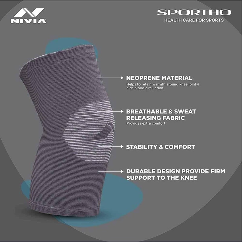 Nivia Super Soft Knee Support - Slip in , Knee Braces & Sleeves, For Stability & Joint Support Available in S | M | L & GreyColor , Used for All kind of impact Sports - Grey Nivia Super Soft Knee Support - Slip in , Knee Braces & Sleeves, For Stability & Joint Support Available in S | M | L & GreyColor , Used for All kind of impact Sports - Grey