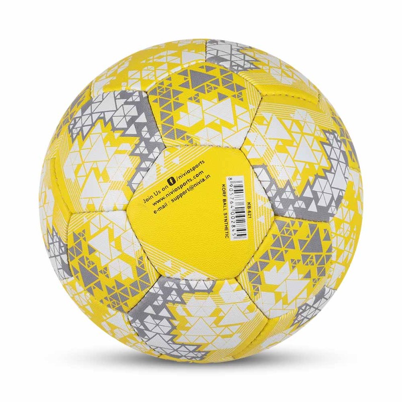 Nivia KORF BALL, Match Ball, 32 Panels, Durable Rubber Cover Hand-Stitched with Smooth Surface Matt, Latex Bladder, Match Ball Standard, Made for Tournaments , to Play on All Kind of Indoor & Outdoor Surfaces - Multicolor Nivia KORF BALL, Match Ball, 32 Panels, Durable Rubber Cover Hand-Stitched with Smooth Surface Matt, Latex Bladder, Match Ball Standard, Made for Tournaments , to Play on All Kind of Indoor & Outdoor Surfaces - Multicolor