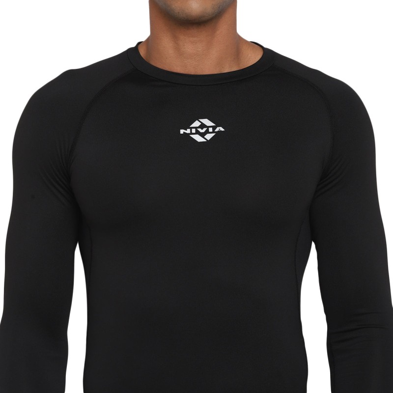 Nivia Compression Tee 2.0 - Black Nivia Compression Tee 2.0 - Black
