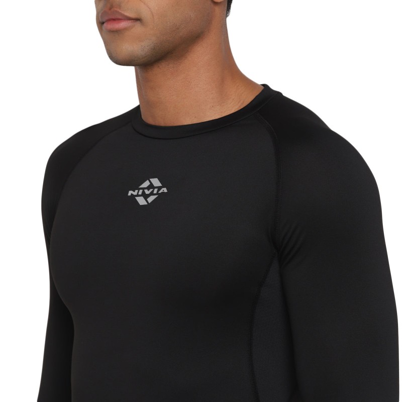 Nivia Compression Tee 2.0 - Black Nivia Compression Tee 2.0 - Black