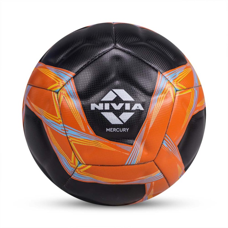 Nivia Mercury Performance Training Football - Black/Orange