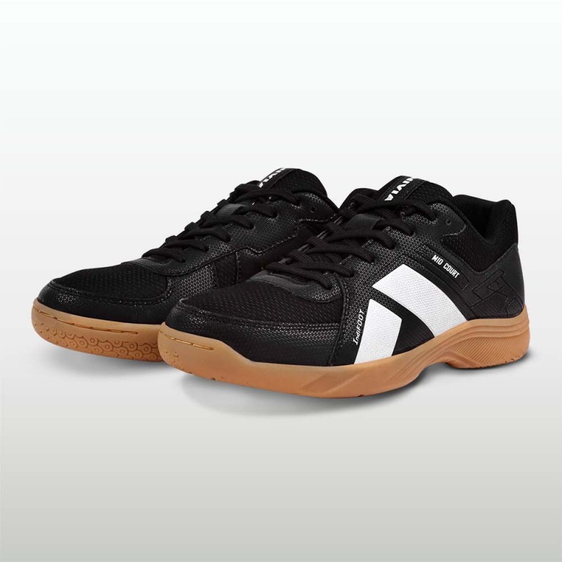 Nivia Mid Court Badminton Shoe - Comfort Grey/Yucca Nivia Mid Court Badminton Shoe - Comfort Grey/Yucca