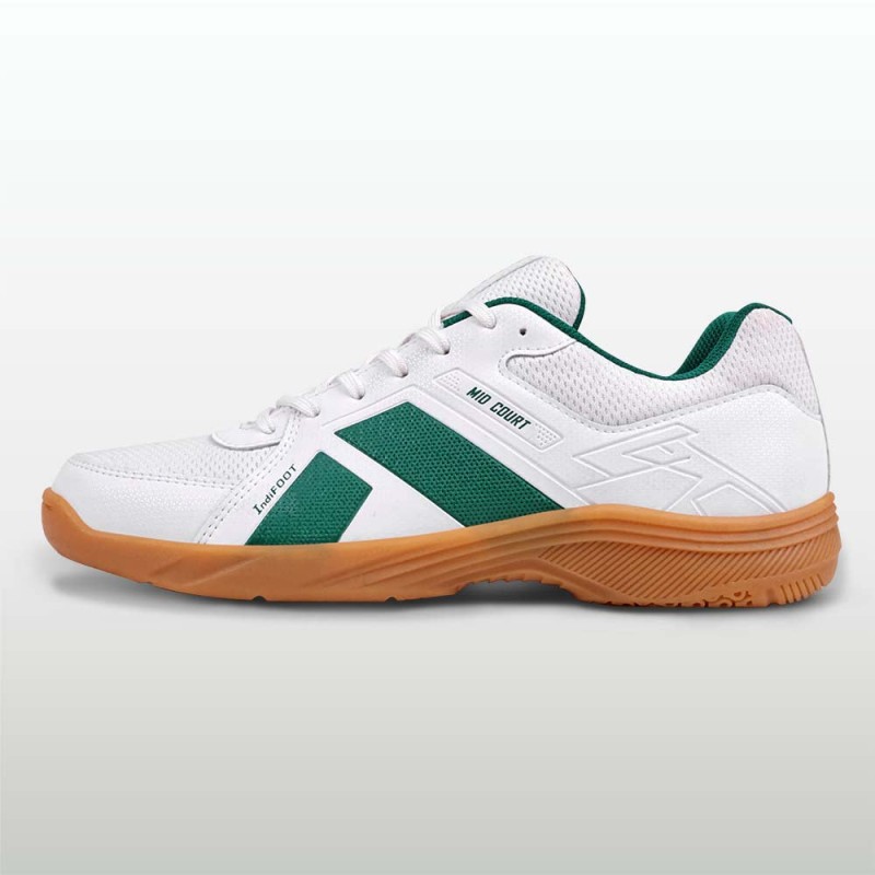 Nivia Mid Court Badminton Shoe - White/Kayaking Nivia Mid Court Badminton Shoe - White/Kayaking
