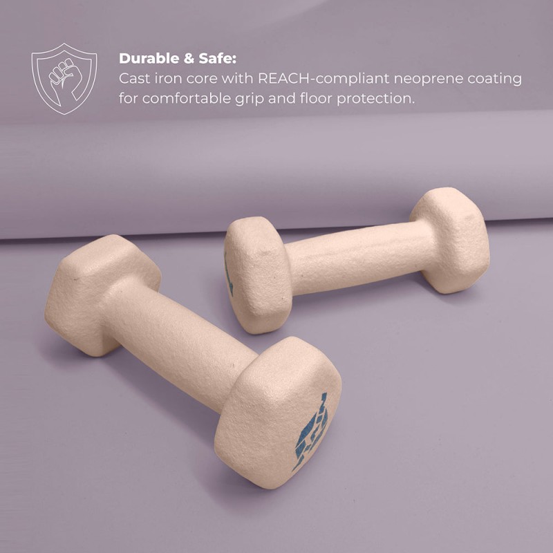 Nivia 1KG Fitness Dumbbell - Pair - Light Peach Nivia 1KG Fitness Dumbbell - Pair - Light Peach