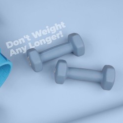 Nivia 2KG Fitness Dumbbell - Pair - Blue