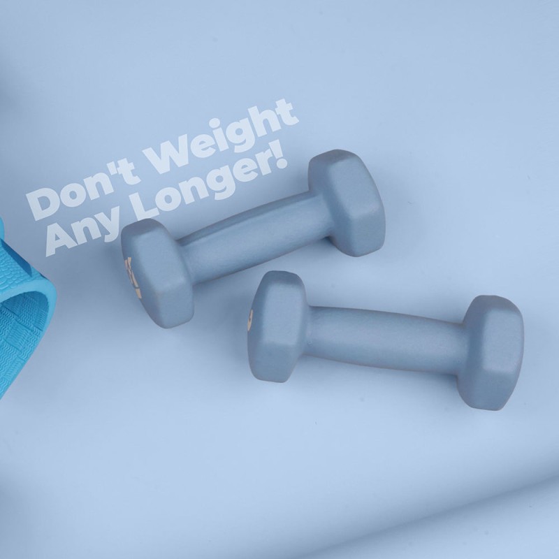 Nivia 2KG Fitness Dumbbell - Pair - Blue Nivia 2KG Fitness Dumbbell - Pair - Blue