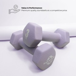 Nivia 3KG Fitness Dumbbell - Pair - Light Purple