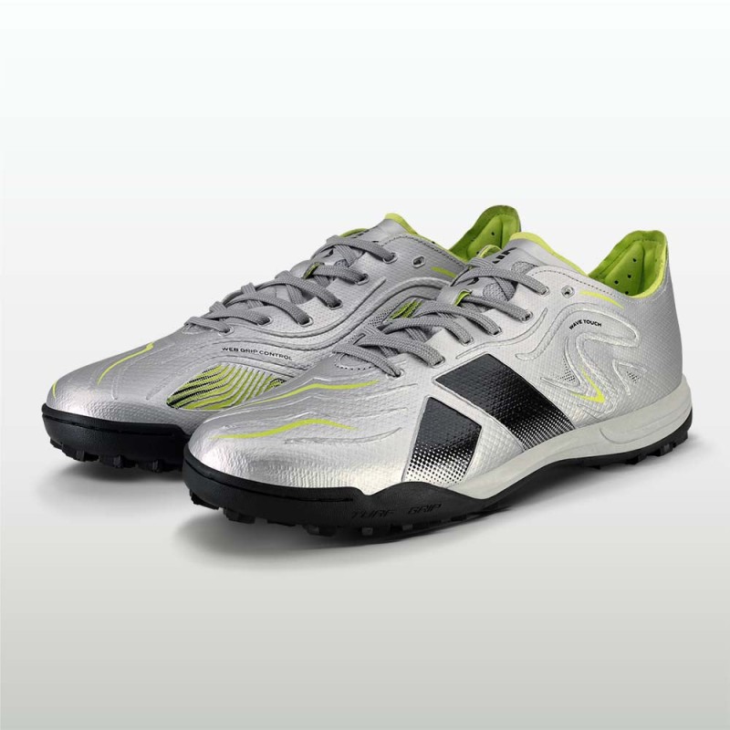 Nivia Ashtang 3.0 Football Turf Shoe - Silver/Black Nivia Ashtang 3.0 Football Turf Shoe - Silver/Black