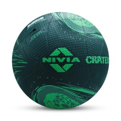 Nivia Crater Moulded Volleyball - Black/Green