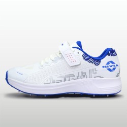 Nivia Crick 1000 2.0  Men's Batting And Bowling Cricket Shoe - White/Nautical Blue