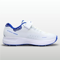 Nivia Crick 1000 2.0  Men's Batting And Bowling Cricket Shoe - White/Nautical Blue