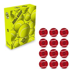 Nivia Cricket Tennis Ball Heavy (Pack of 12)—Red - Red