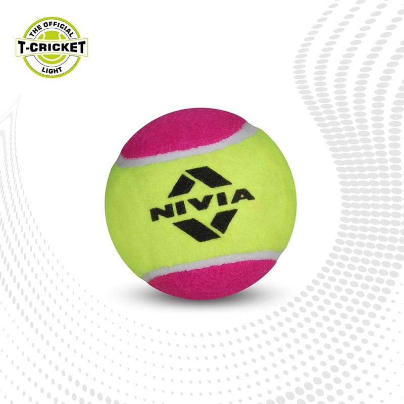 Nivia Cricket Tennis Ball Light (Pack of 12) - Multicolor