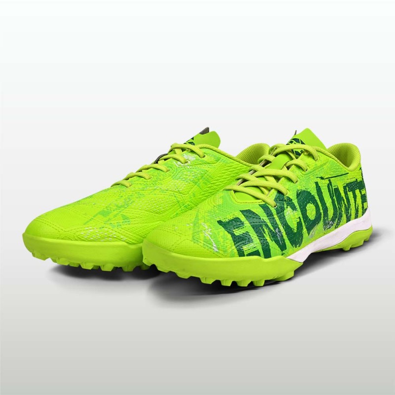 Nivia Encounter Retro Turf Football Shoe - Neon Citrus/Festival Fuchsia Nivia Encounter Retro Turf Football Shoe - Neon Citrus/Festival Fuchsia