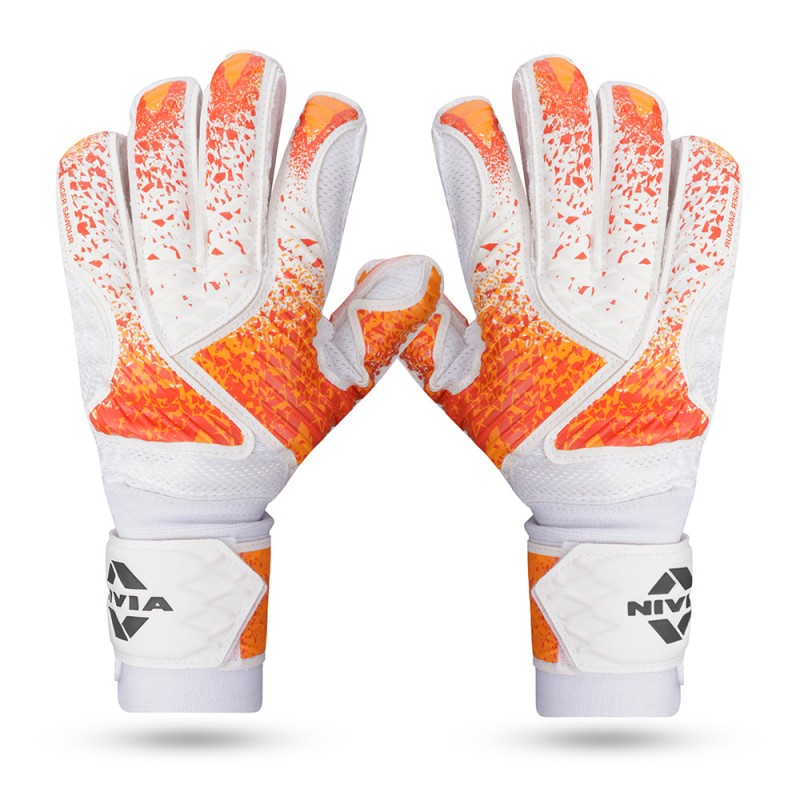 Nivia Finger Saviour Goalkeeper Gloves For Men & Women - Orange Nivia Finger Saviour Goalkeeper Gloves For Men & Women - Orange