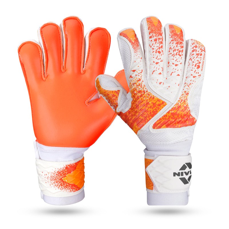 Nivia Finger Saviour Goalkeeper Gloves For Men & Women - Orange Nivia Finger Saviour Goalkeeper Gloves For Men & Women - Orange
