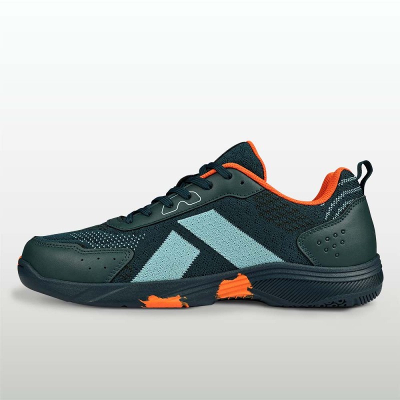 Nivia Glister 3.0 Badmintion Shoe - Green/Orange