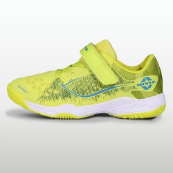 Nivia Hy-Court 3.0 Kids Velcro Shoes - Yellow Plum