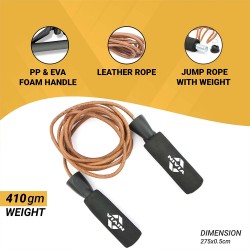 Nivia Leather Jump Rope with weight Nivia Leather Jump Rope with weight