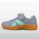 Nivia Mid Court Kids Badminton Shoe - Grey/Yucca
