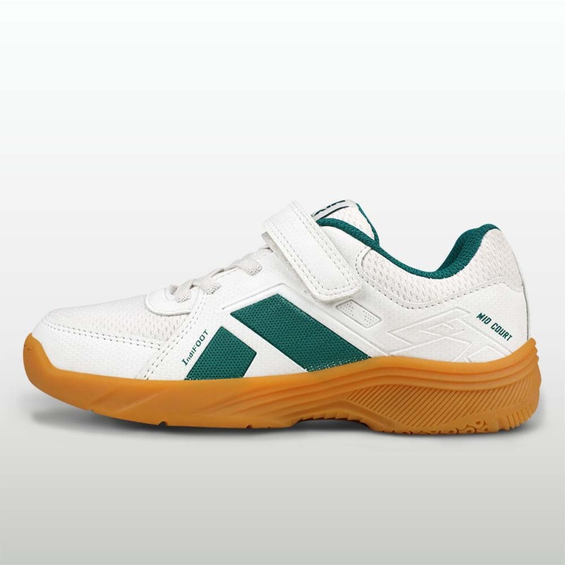 Nivia Mid Court Kids Badminton Shoe - White/Kayaking Nivia Mid Court Kids Badminton Shoe - White/Kayaking