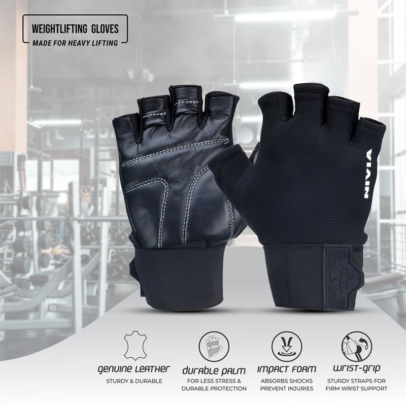 Nivia Scorpion Gym Glove - Black