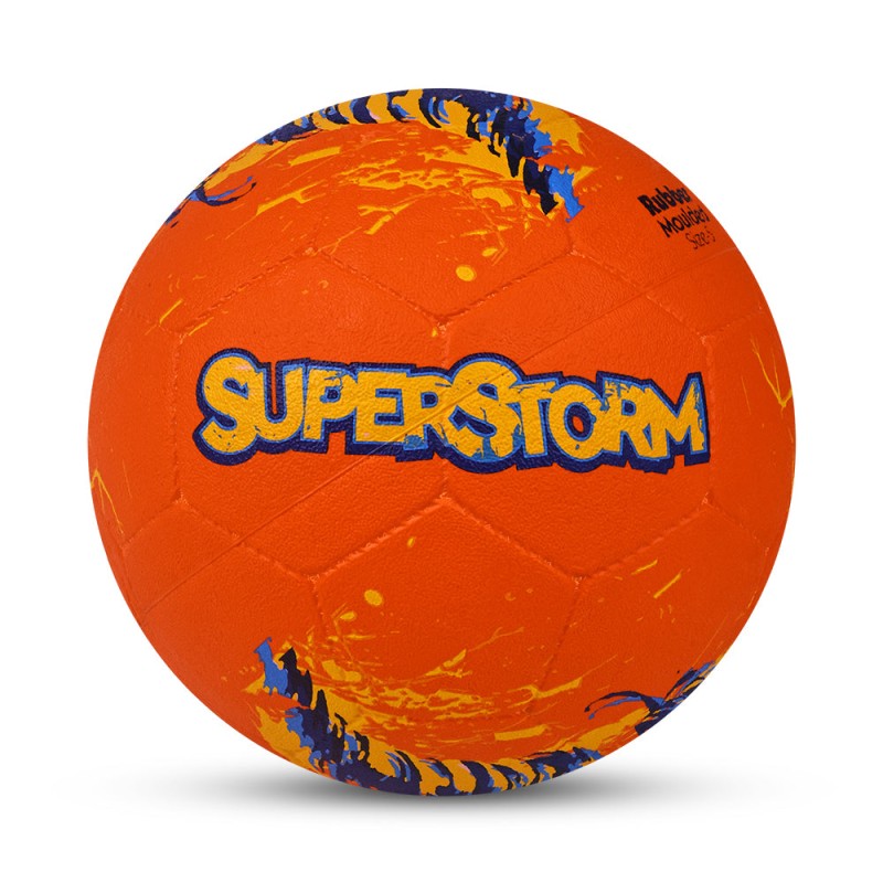 Nivia Super Storm Moulded Football Size 5 - Neon Citrus/Festival Fuchsia Nivia Super Storm Moulded Football Size 5 - Neon Citrus/Festival Fuchsia