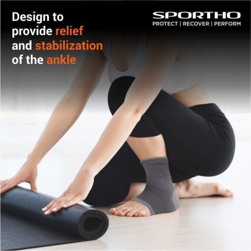 Nivia Ankle Support With Closed Heel, Ankle Sleeves, Braces or Wraps , For Support & Stability Available in S | M | L | XL & GreyColor , Used for All kind of impact Sports - Grey Nivia Ankle Support With Closed Heel, Ankle Sleeves, Braces or Wraps , For Support & Stability Available in S | M | L | XL & GreyColor , Used for All kind of impact Sports - Grey