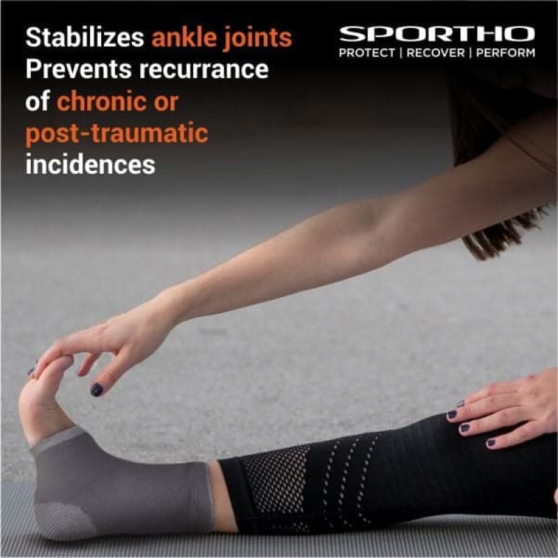 Nivia Ankle Support With Closed Heel, Ankle Sleeves, Braces or Wraps , For Support & Stability Available in S | M | L | XL & GreyColor , Used for All kind of impact Sports - Grey Nivia Ankle Support With Closed Heel, Ankle Sleeves, Braces or Wraps , For Support & Stability Available in S | M | L | XL & GreyColor , Used for All kind of impact Sports - Grey