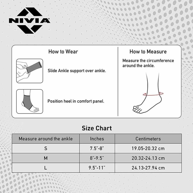 Nivia Ankle Support Slip in , Ankle Sleeves, Braces or Wraps , For Stability & Joint Support Available in S | M | L & Black / Red Color , Used for All kind of impact Sports - Multicolor Nivia Ankle Support Slip in , Ankle Sleeves, Braces or Wraps , For Stability & Joint Support Available in S | M | L & Black / Red Color , Used for All kind of impact Sports - Multicolor