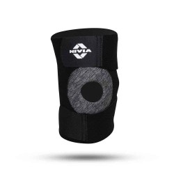 Nivia Basic Patella Knee Support With Adjustable Vecro, Knee Braces & Sleeves, For Pain Relief & Recovery Available in S | M | L | XL & Black Color , Used for Rehabilitation & Recovery