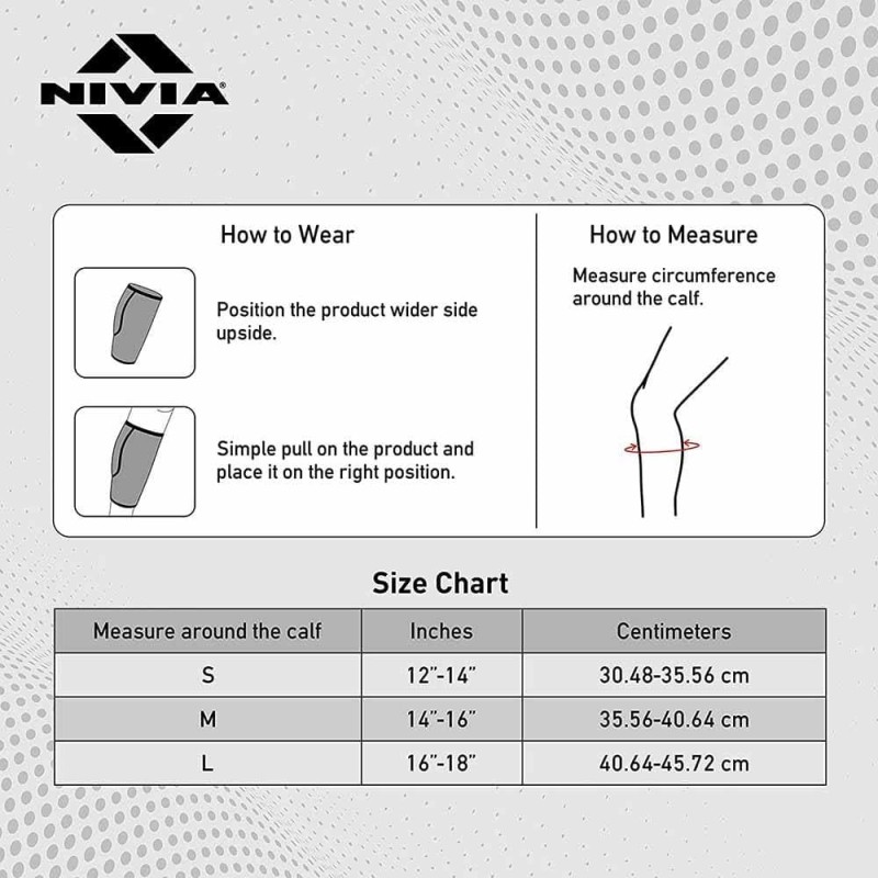 Nivia Calf Support -Slip in Sleeve, Ankle Sleeves, Braces or Wraps , For Compression & Circulation Available in S | M | L & Black / Red Color , Used for All kind of impact Sports - Multicolor Nivia Calf Support -Slip in Sleeve, Ankle Sleeves, Braces or Wraps , For Compression & Circulation Available in S | M | L & Black / Red Color , Used for All kind of impact Sports - Multicolor