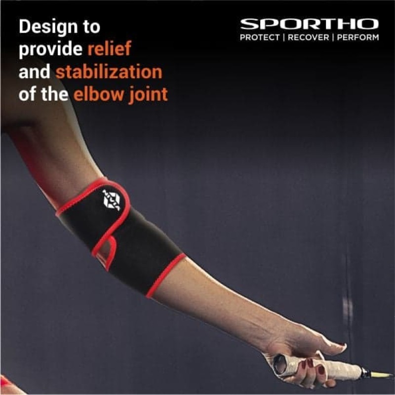 Nivia Orthopedic Elbow Support - Black/Red