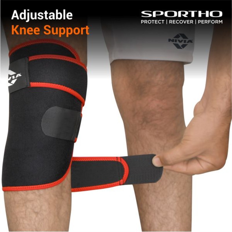 Nivia Orthopedic Knee  Support Adjustable - Black